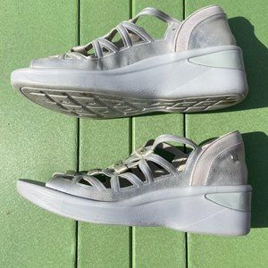 Silver Open Toe Sandals 9